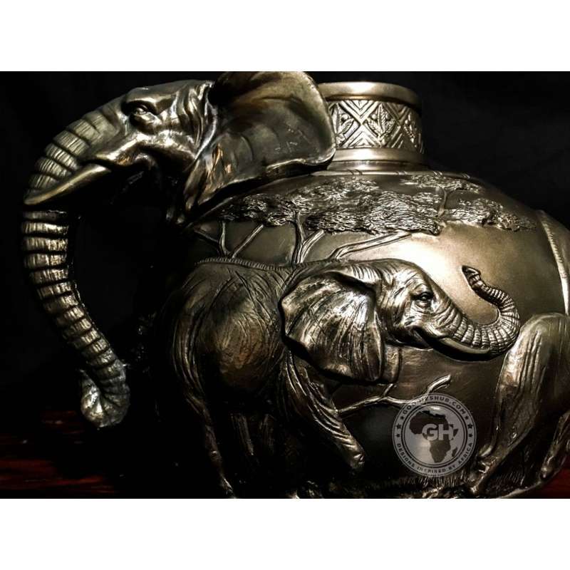 Elephant Vase - Bronze