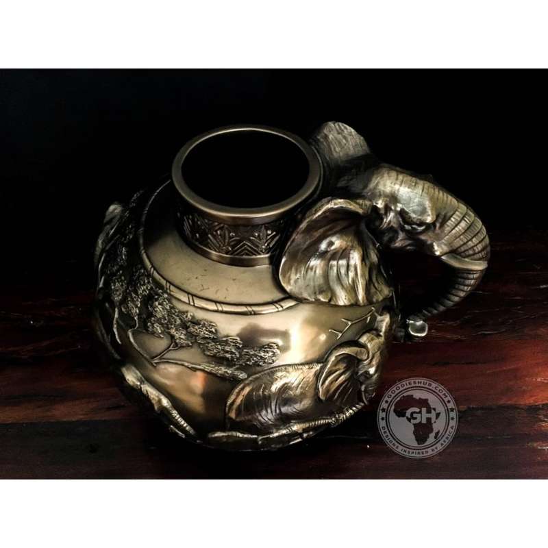 Elephant Vase - Bronze