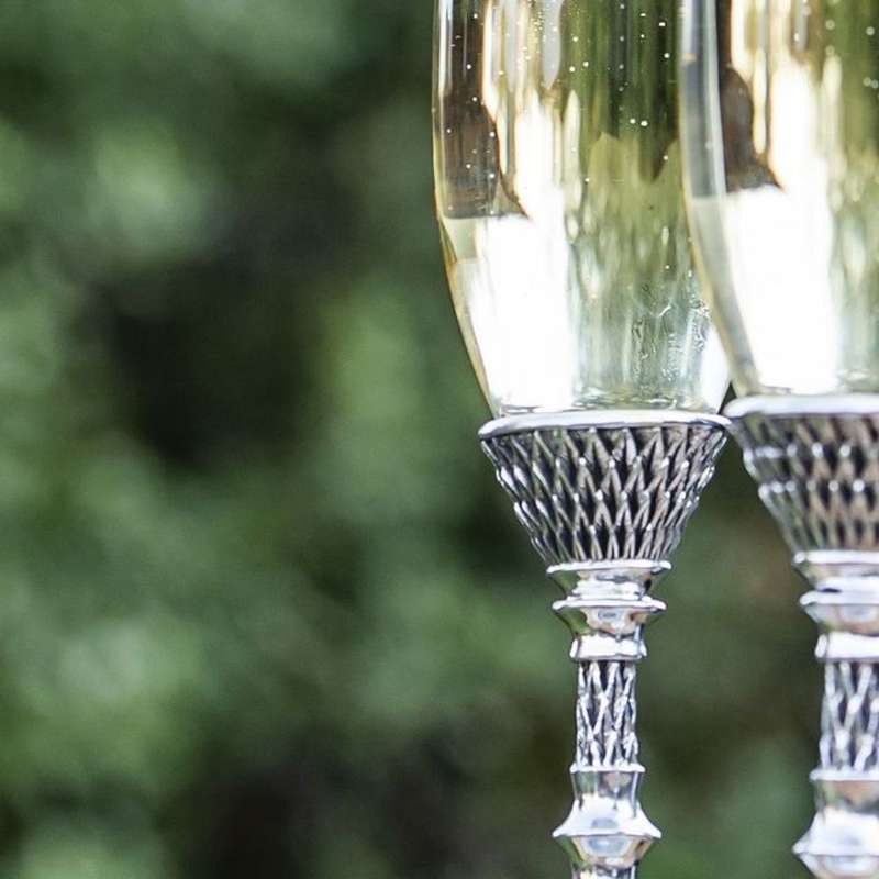 Glass Champagne 190ml (Each) - Crystal d' Afrique - Diana Carmichael