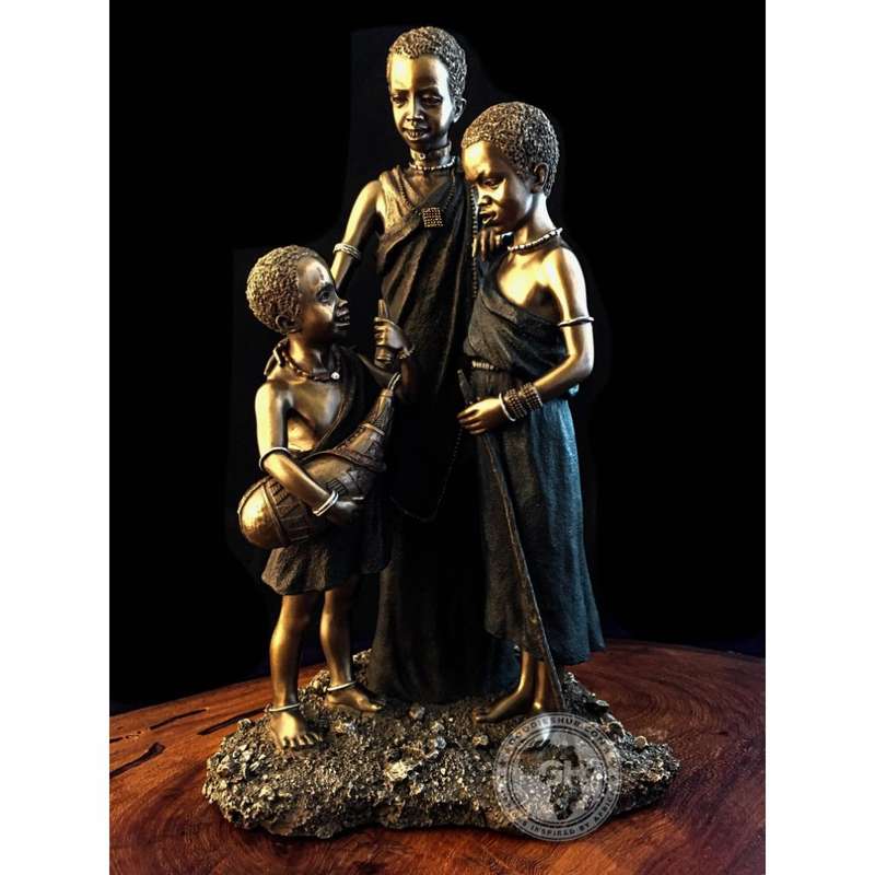 Kesho Morani African Figurine Bronze Sculpture