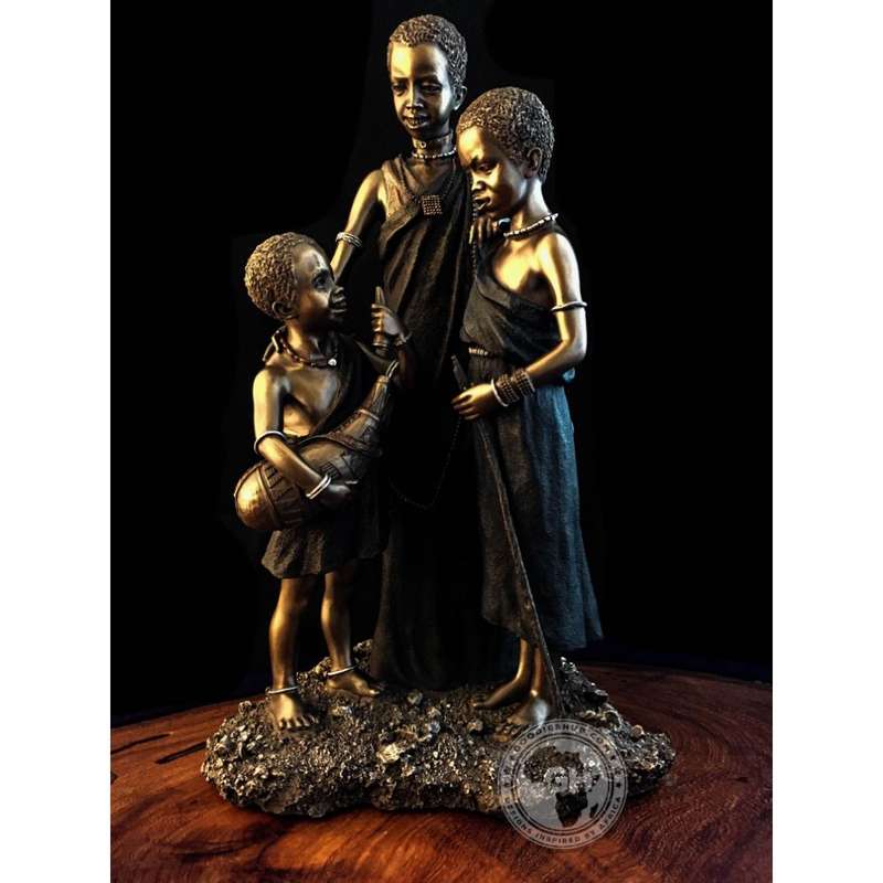 Kesho Morani African Figurine Bronze Sculpture