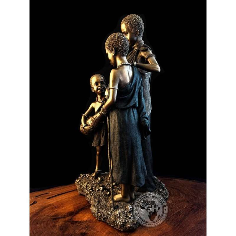 Kesho Morani African Figurine Bronze Sculpture