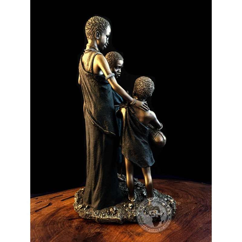 Kesho Morani African Figurine Bronze Sculpture