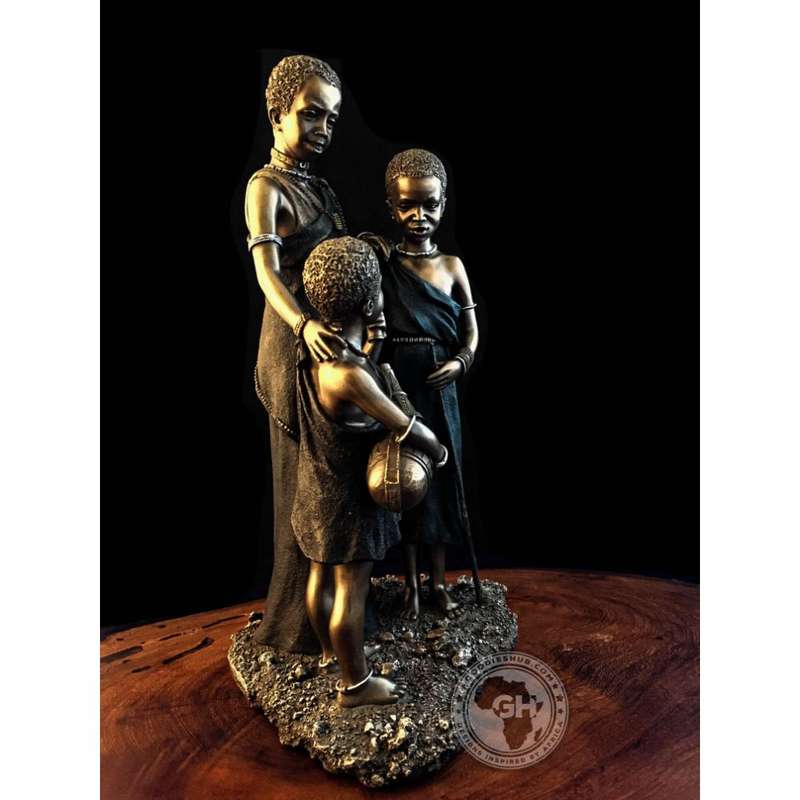 Kesho Morani African Figurine Bronze Sculpture