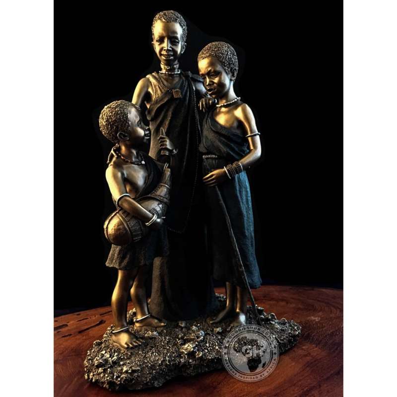 Kesho Morani African Figurine Bronze Sculpture