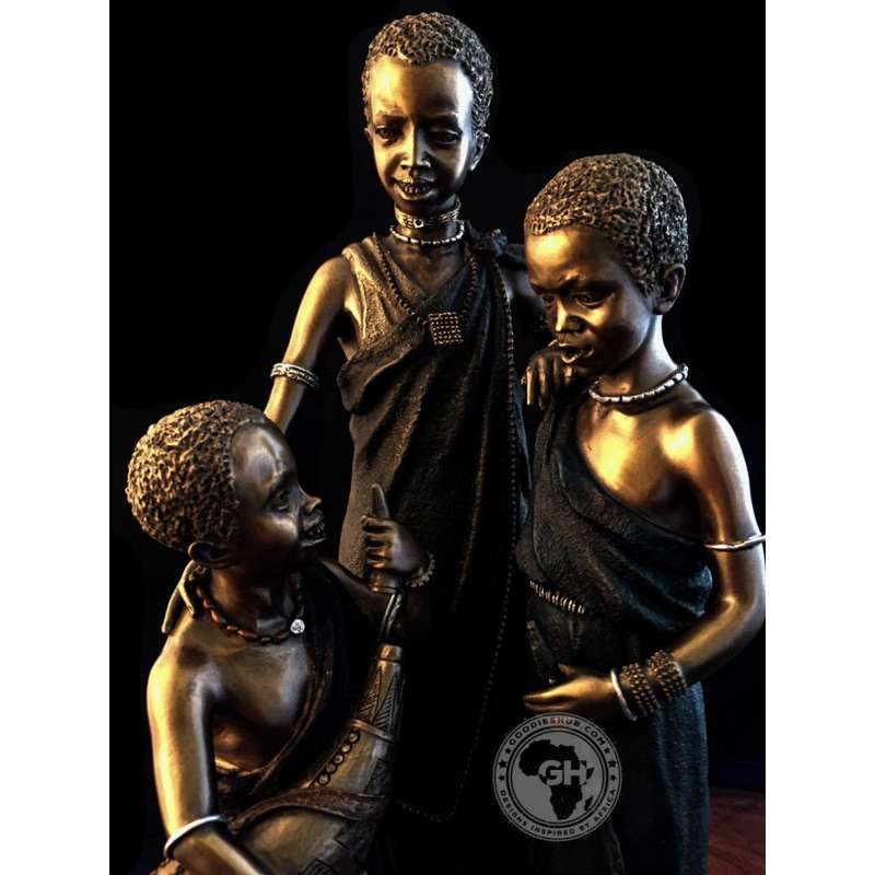 Kesho Morani African Figurine Bronze Sculpture