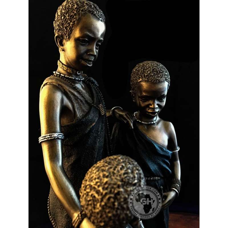 Kesho Morani African Figurine Bronze Sculpture