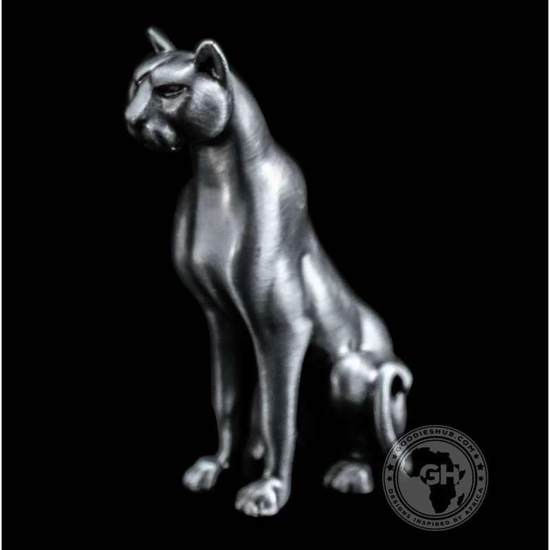 Lioness sitting Pewter Sculpture