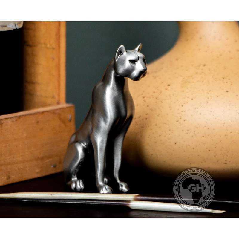Lioness sitting Pewter Sculpture