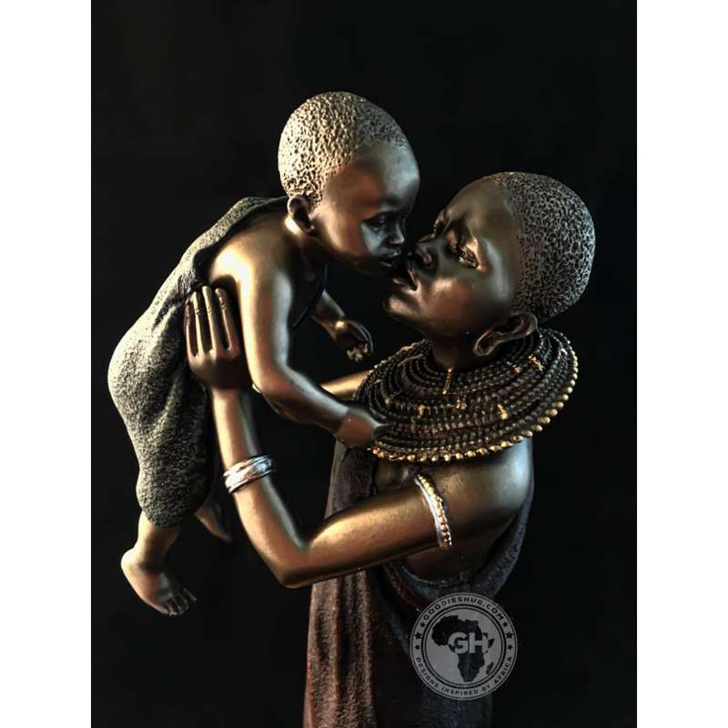 Mathee African Figurine Bronze Sculpture
