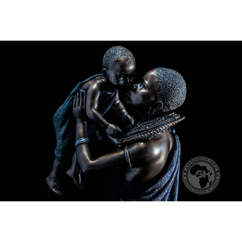 Mathee African Figurine Bronze Sculpture