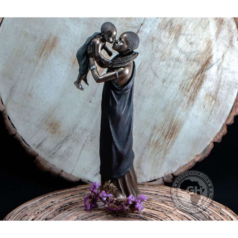 Mathee African Figurine Bronze Sculpture