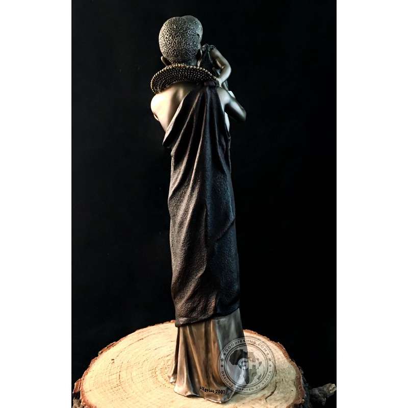 Mathee African Figurine Bronze Sculpture