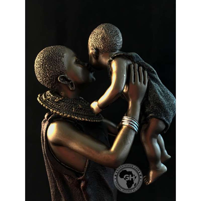 Mathee African Figurine Bronze Sculpture