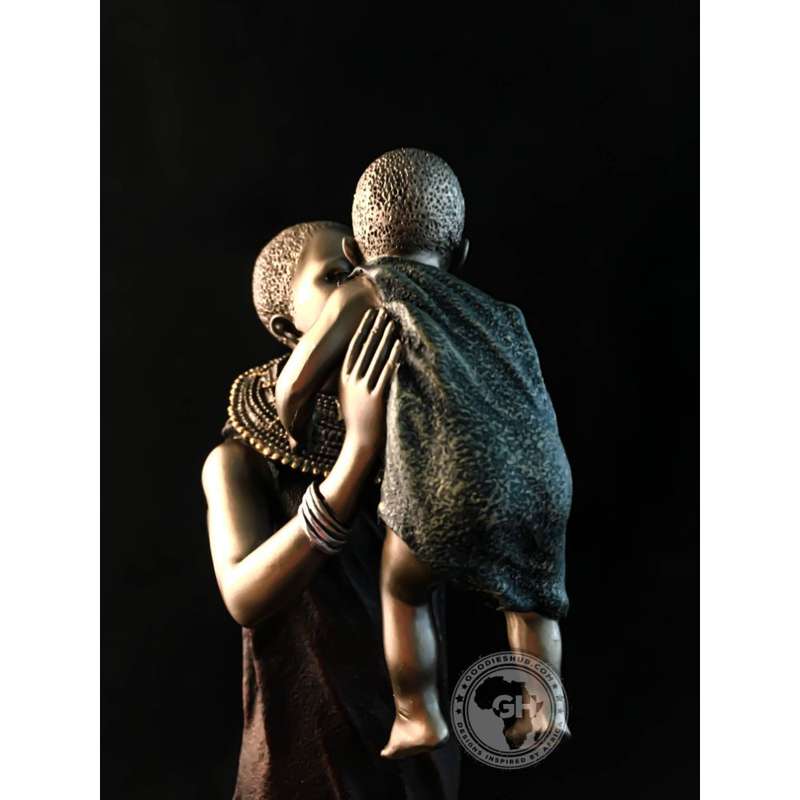 Mathee African Figurine Bronze Sculpture