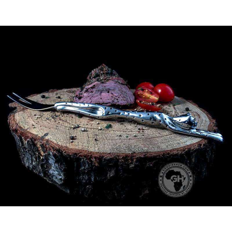Mini serving Fork (213mm) - Cheetah Africa Collection - Diana Carmichael
