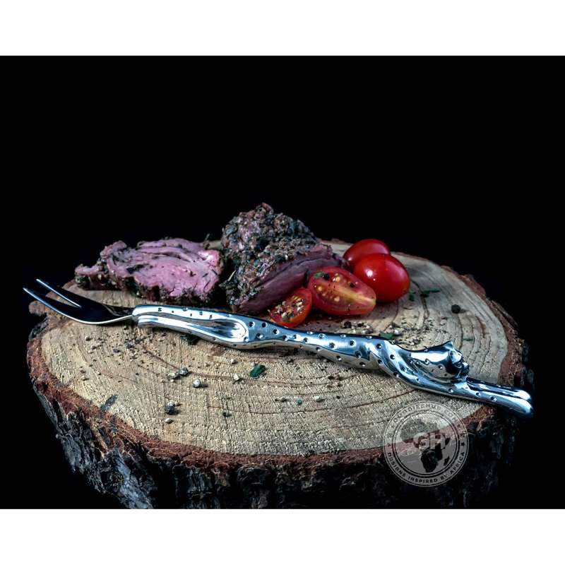 Mini serving Fork (213mm) - Cheetah Africa Collection - Diana Carmichael