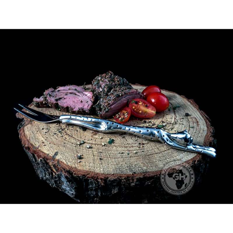 Mini serving Fork (213mm) - Cheetah Africa Collection - Diana Carmichael