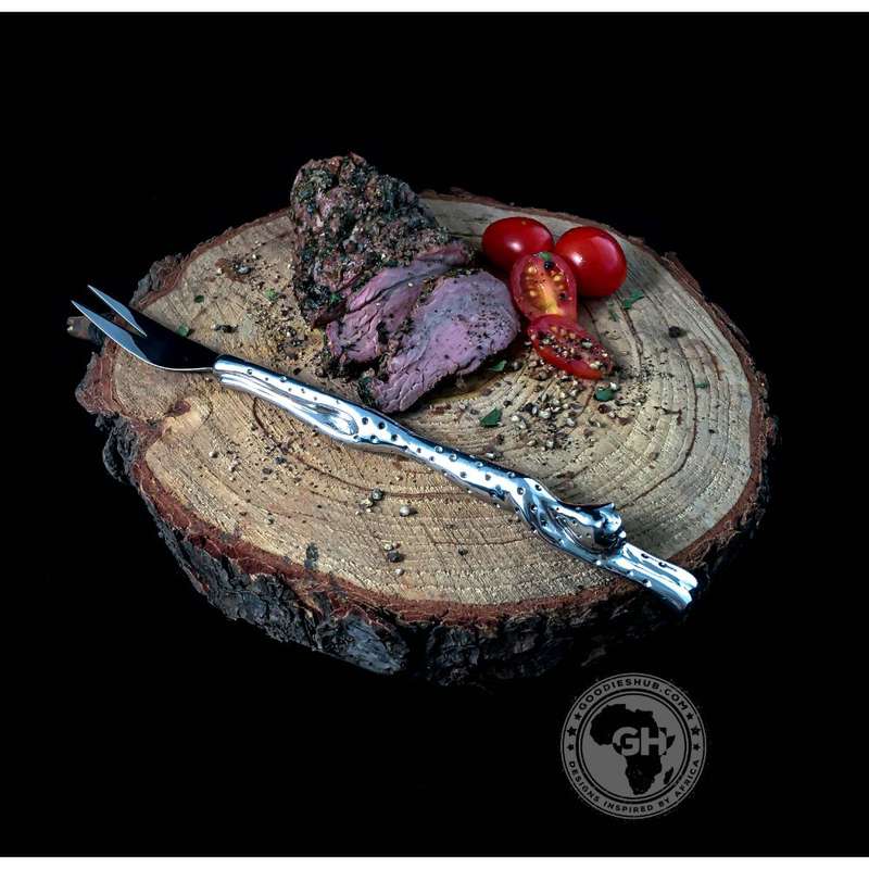 Mini serving Fork (213mm) - Cheetah Africa Collection - Diana Carmichael