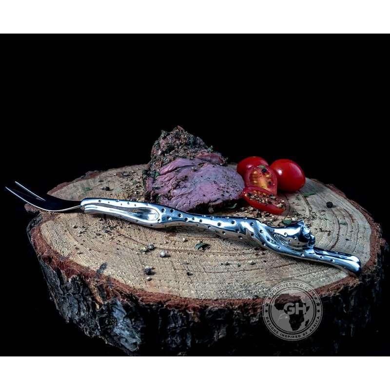 Mini serving Fork (213mm) - Cheetah Africa Collection - Diana Carmichael