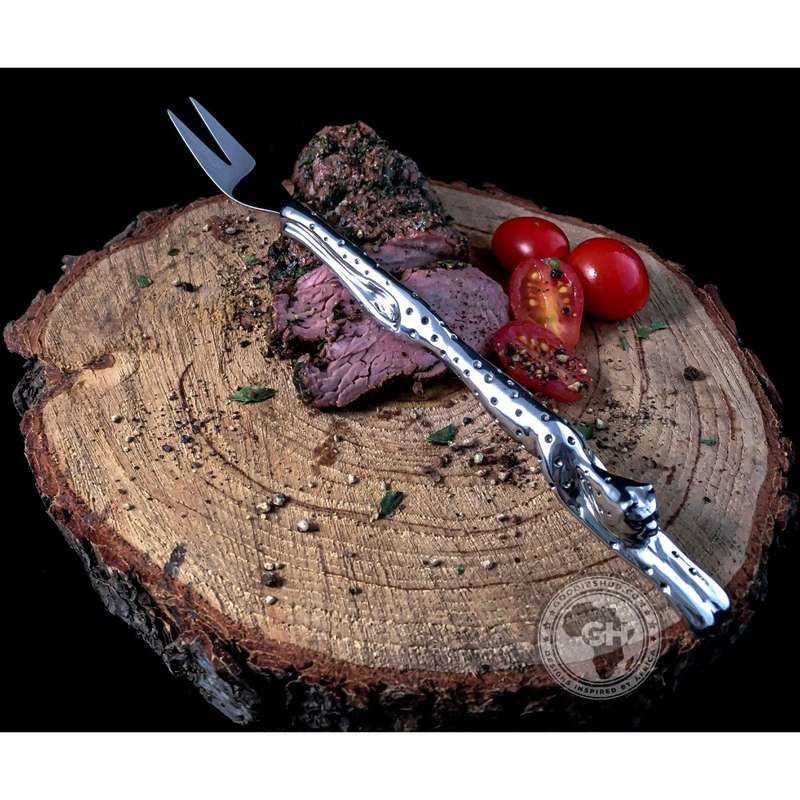 Mini serving Fork (213mm) - Cheetah Africa Collection - Diana Carmichael