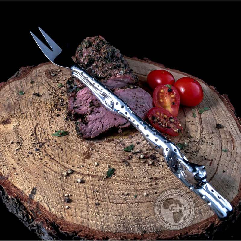 Mini serving Fork (213mm) - Cheetah Africa Collection - Diana Carmichael