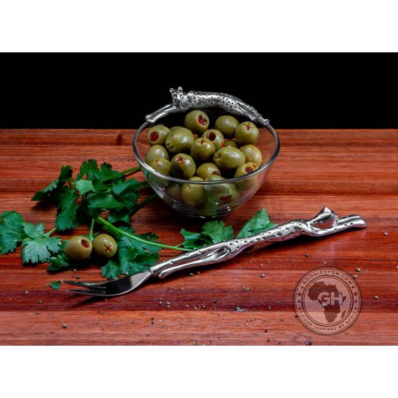 Mini serving Fork (213mm) - Cheetah Africa Collection - Diana Carmichael