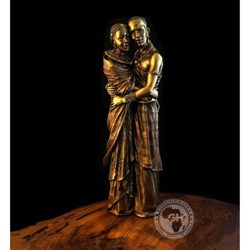 Moja African Figurine Bronze Sculpture