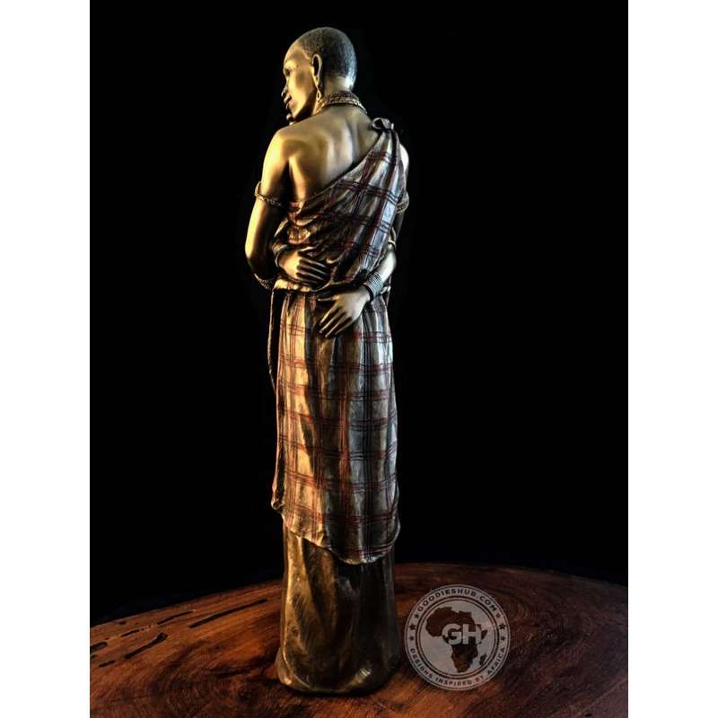 Moja African Figurine Bronze Sculpture