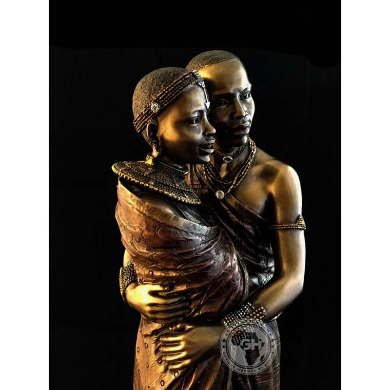 Moja African Figurine Bronze Sculpture
