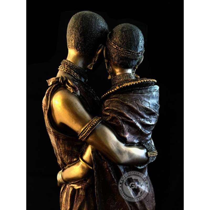 Moja African Figurine Bronze Sculpture
