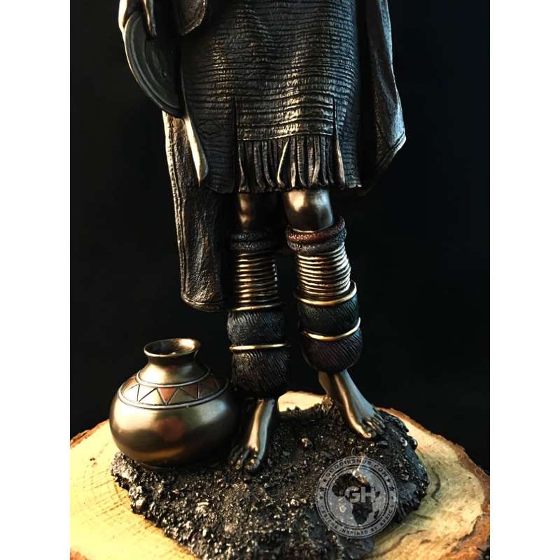 Ndebele Woman African Figurine Bronze Sculpture