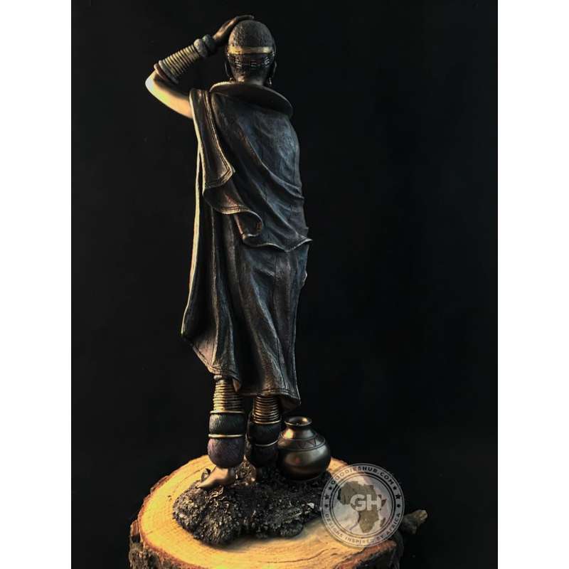 Ndebele Woman African Figurine Bronze Sculpture