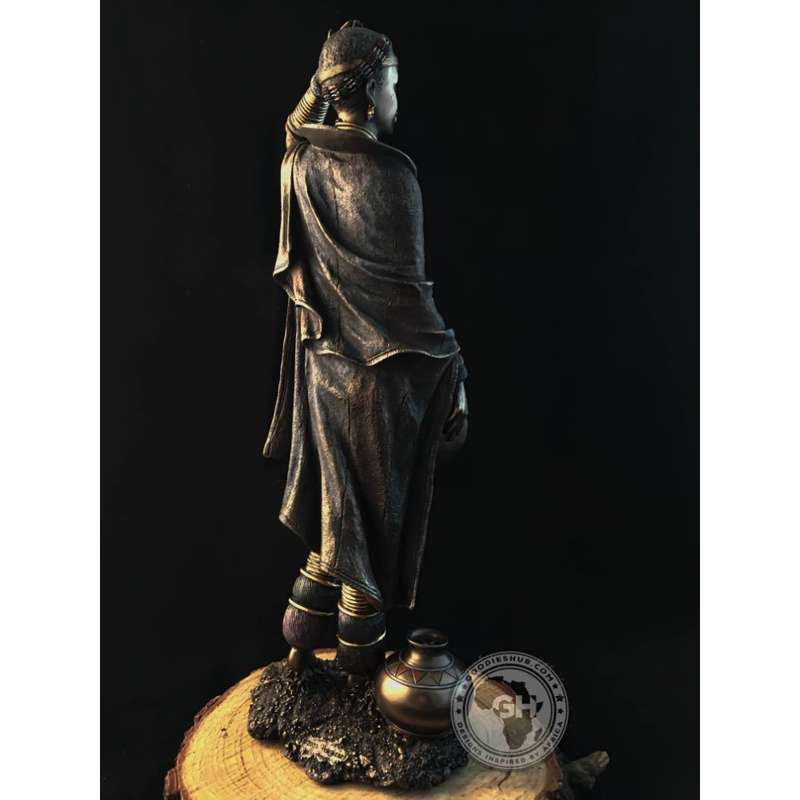 Ndebele Woman African Figurine Bronze Sculpture