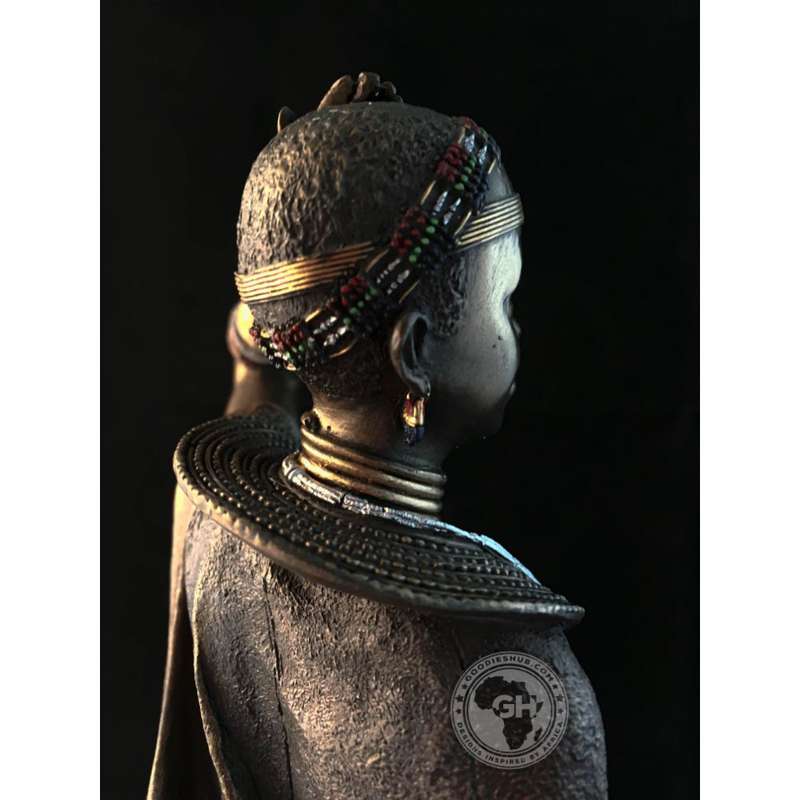 Ndebele Woman African Figurine Bronze Sculpture