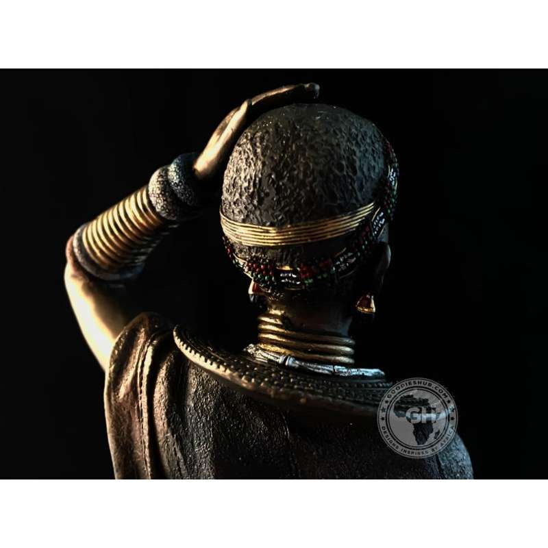 Ndebele Woman African Figurine Bronze Sculpture