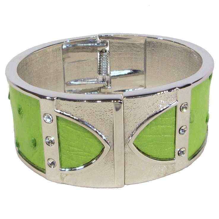 Bangle - Ostrich Leather - Garden