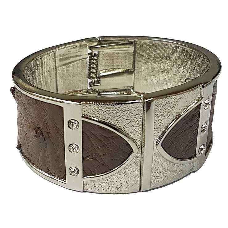 Bangle - Ostrich Leather - Taupe