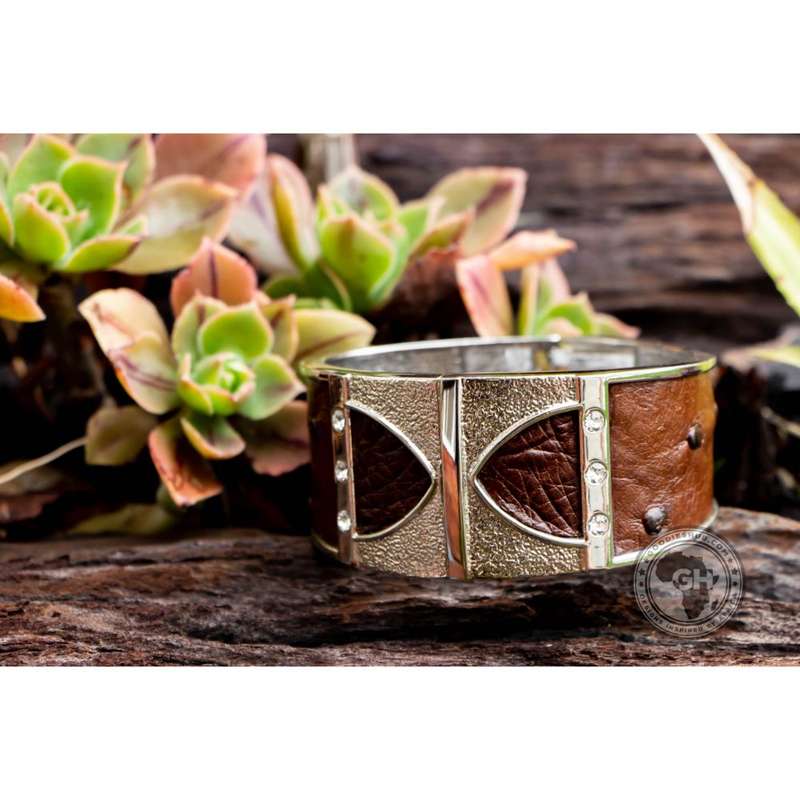 Bangle - Ostrich Leather - Kango Tabac