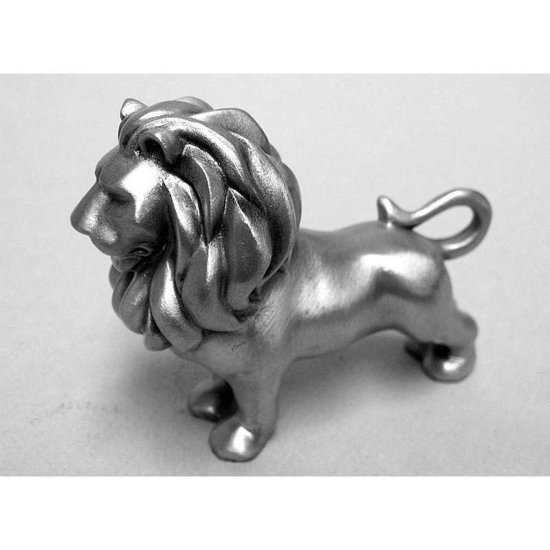 Lion Standing Pewter Sculpture