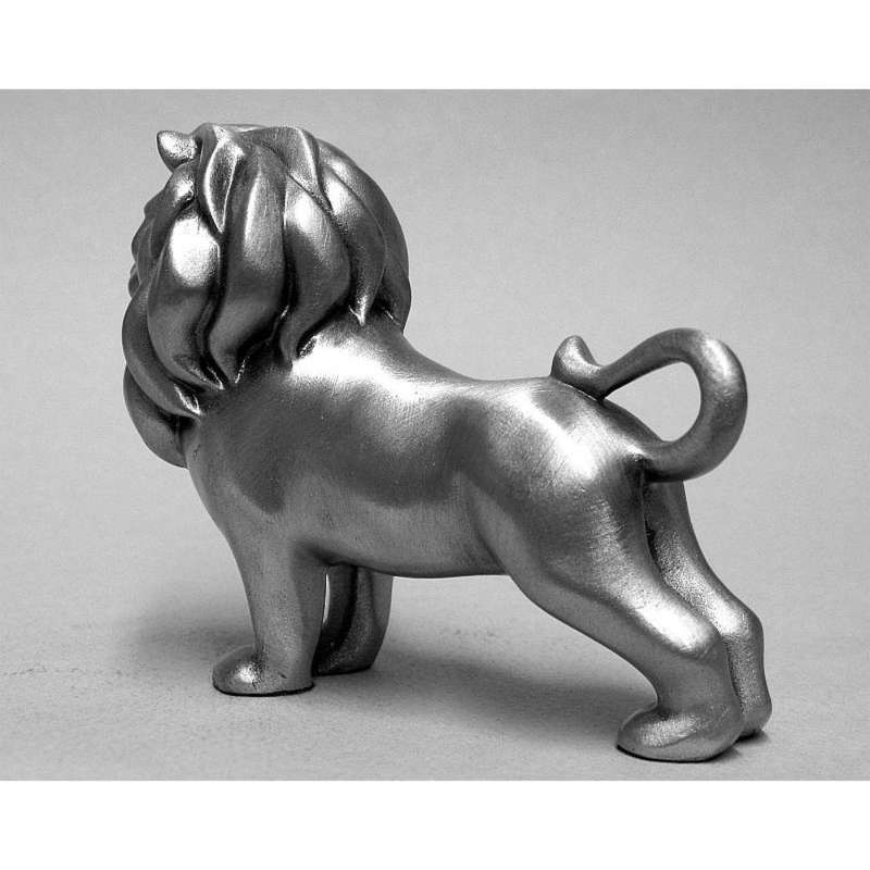 Lion Standing Pewter Sculpture