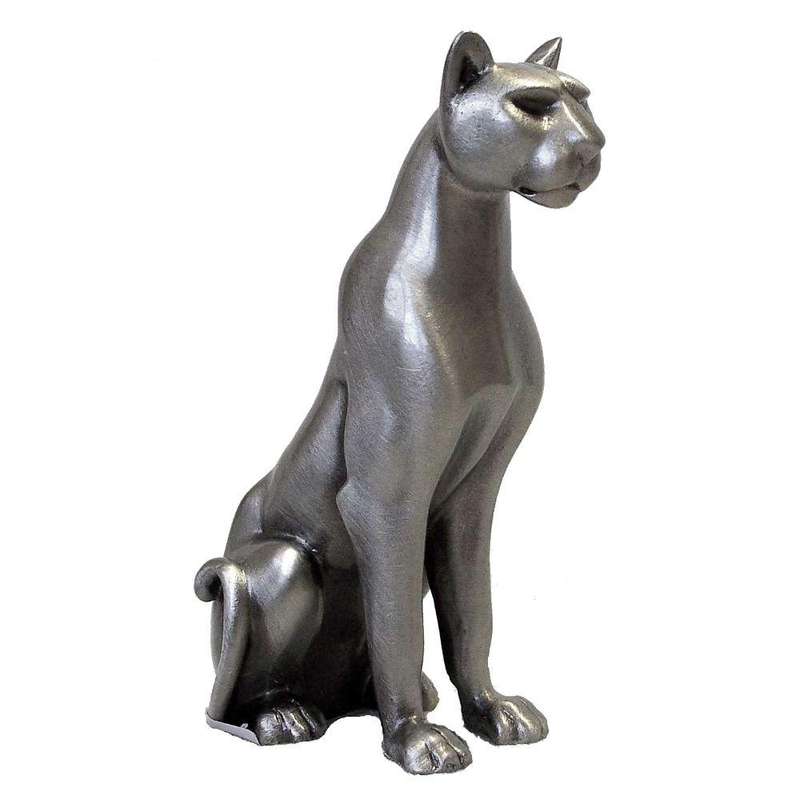 Lioness sitting Pewter Sculpture