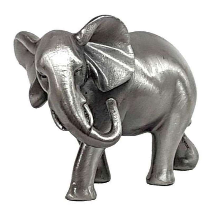 Elephant Trunk Down Pewter Sculpture