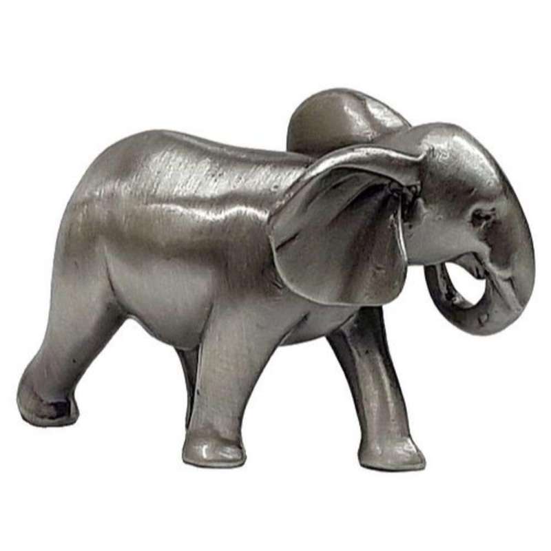 Elephant Trunk Down Pewter Sculpture