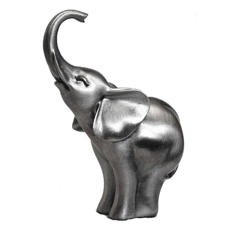 Elephant Trunk Up Pewter Sculpture