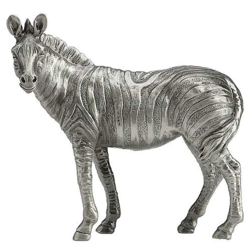Zebra Pewter Sculpture