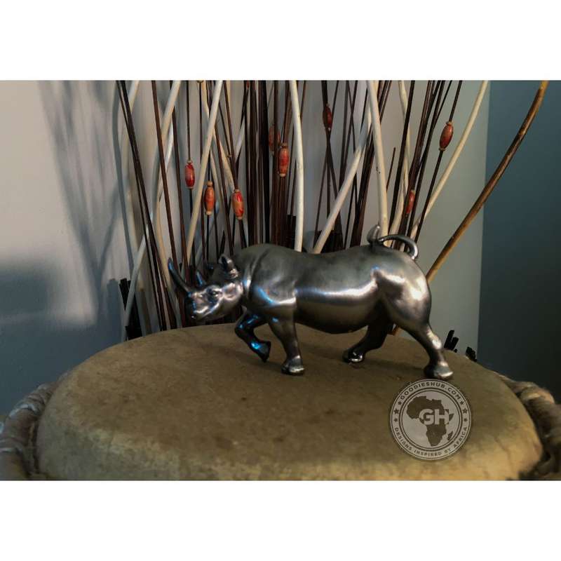 Rhino Pewter Sculpture