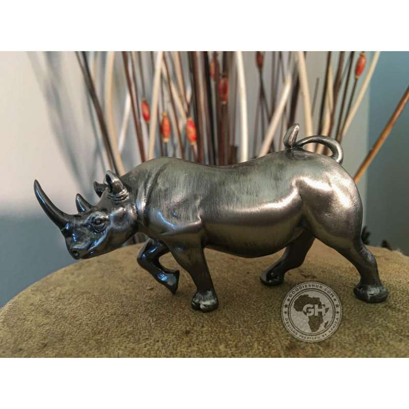 Rhino Pewter Sculpture