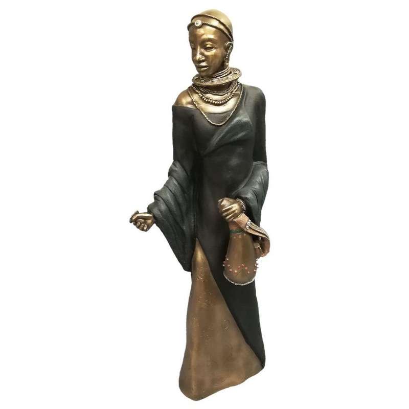 Chaniya African Figurine Bronze Sculpture
