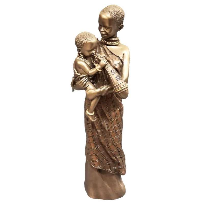 Amwisha African Figurine Bronze Sculpture
